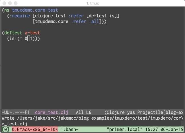 tmux and test-refresh notifications