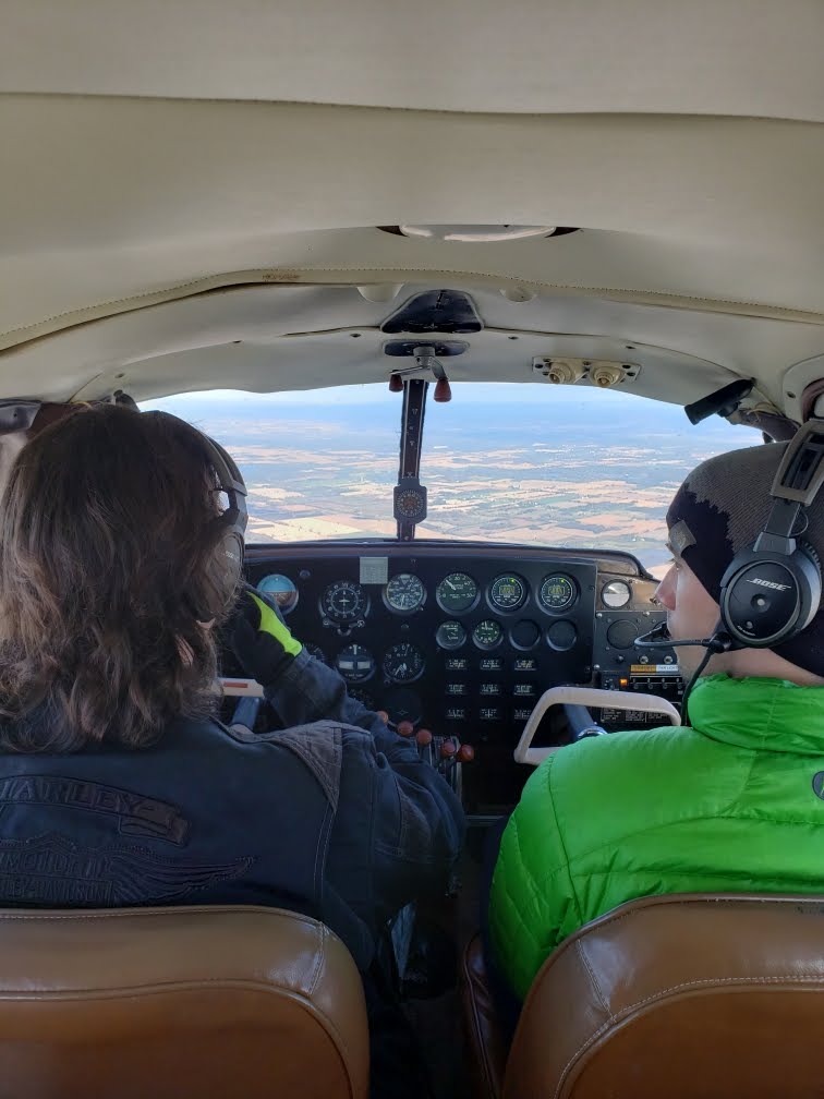 Flying to Devil's Lake