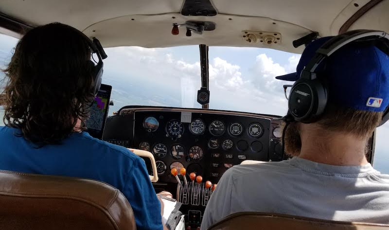 Flying to Devil's Lake