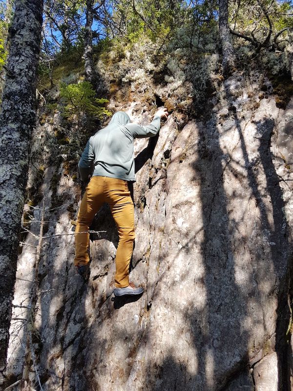 Jake bouldering